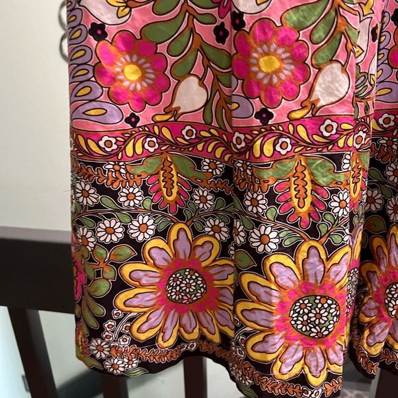 Cabi Asbury  A-Line Skirt with Pink and Green Floral Design NWOT #DO185 - Picture 7 of 10